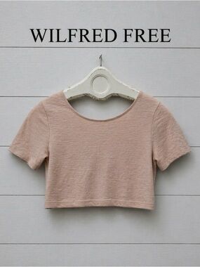 Pink Ribbed Crop Top – Wilfred free (XS)